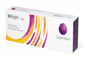 a box of disposable contact lenses